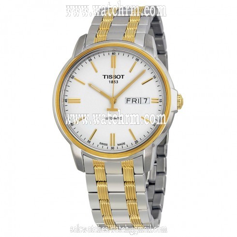 Tissot T-Classic Automatic III White Dial two-tone Men's Watch T0654302203100