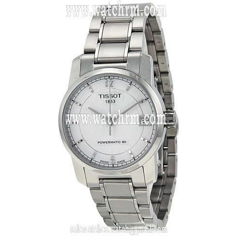 Tissot T-Classic Automatic Silver Dial Titanium Ladies Watch T0872074403700