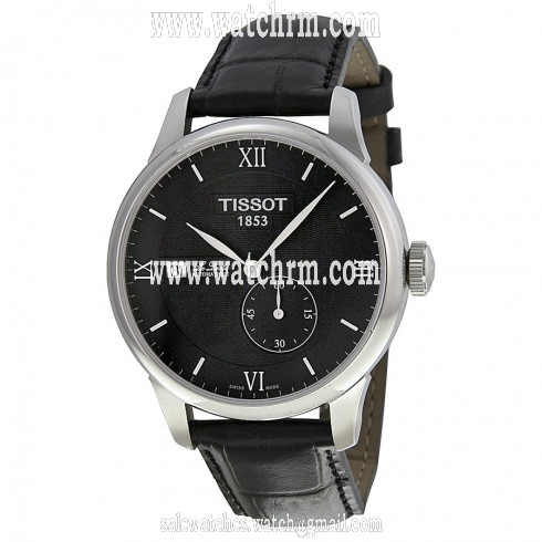 Tissot T-Classic Le Locle Black Dial Black Leather Men's Men's Watch T0064281605800