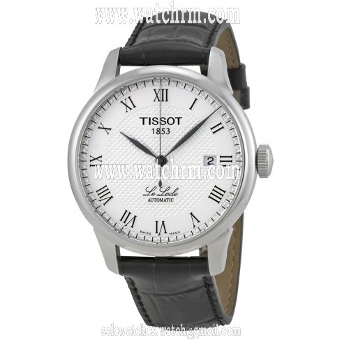 Tissot T-Classic Le Locle Silver Dial Black Leather Men's Watch T41.1.423.33