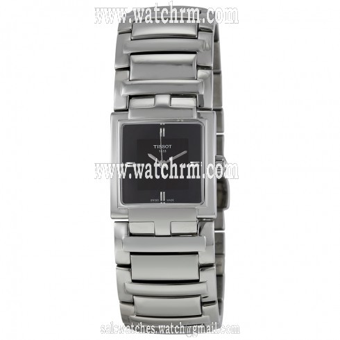 Tissot T-Evocation Black Dial Stainless Steel Ladies Watch T0513101105100