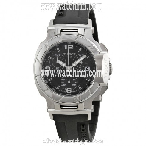Tissot T-Race Chronograph Black Rubber Strap Ladies Watch T0482171705700