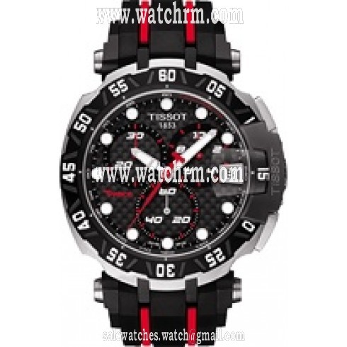 Tissot T-Race MotoGp 2015 Black Dial Red and Black Rubber Men's Sports Watch T0924172720100