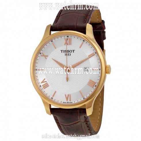 Tissot Tradition Gents Quartz Silver Dial Brown Leather Men's Watch T0636103603800
