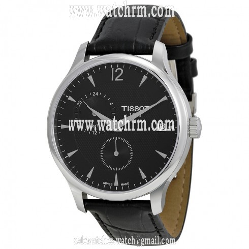 Tissot Tradition GMT Black Dial Stainless Steel Men's Watch T0636391605700