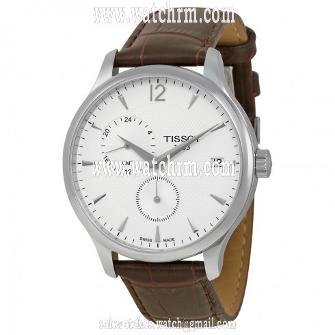 Tissot Tradition GMT White Dial Stainless Steel Brown Leather Men's Watch T0636391603700