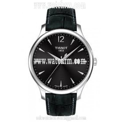 Tissot Tradition Grey Dial Dark Grey Leather Men's Watch T0636101608700