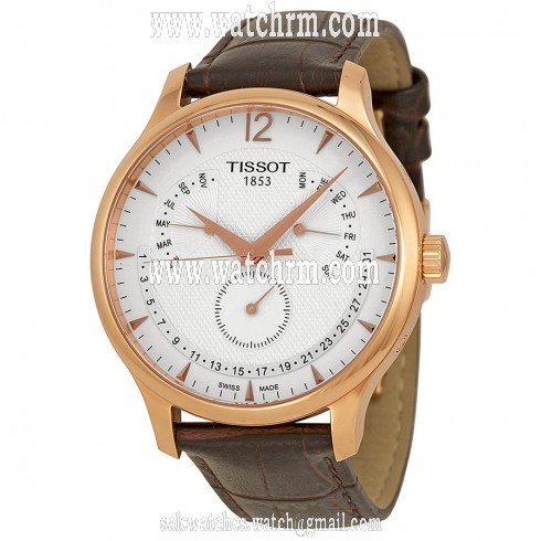 Tissot Tradition Perpetual Calendar Rose Gold-plated Men's Watch T0636373603700