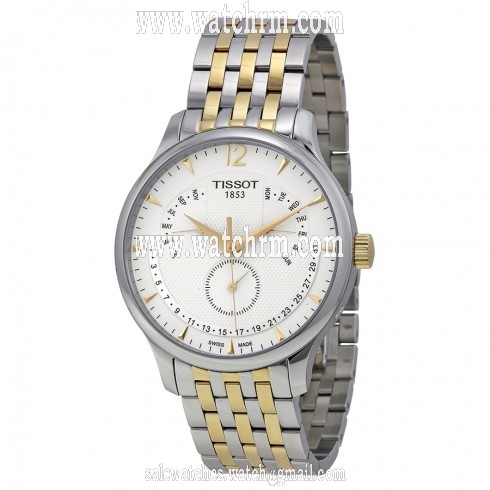 Tissot Tradition Perpetual White Dial Two-tone Men's Watch T0636372203700