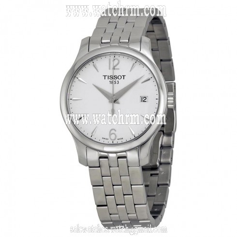Tissot Tradition Silver Dial Stainless Steel Ladies Watch T0632101103700