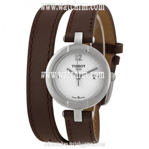 Tissot Trend Silver Dial Brown Leather Ladies Watch T0842101601703