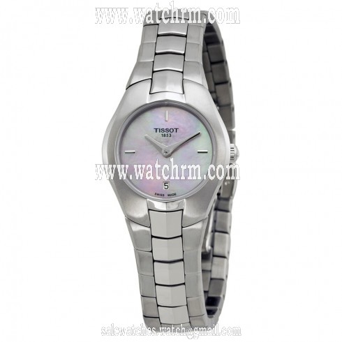 Tissot T-Round Pink Mother of Pearl Dial Stainless Steel Ladies Watch T0960091115100