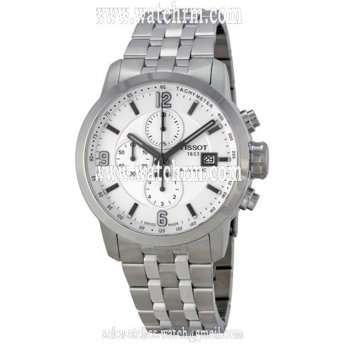 Tissot T-Sport PRC 200 Automatic Chronograph White Dial Stainless Steel Men's Watch T0554271101700