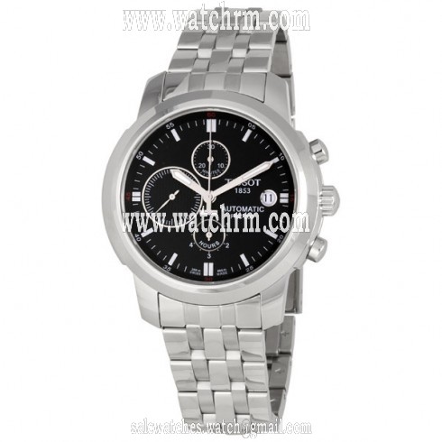 Tissot T-Sport PRC200 Automatic Chronograph Black Dial Stainless Steel Men's Watch T014.427.11.051.00
