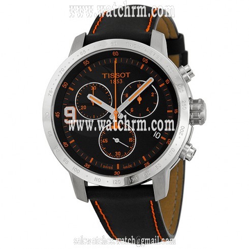 Tissot T-Sport Tony Parker Limited Black Dial Black Leather Men's Watch T0554171605701
