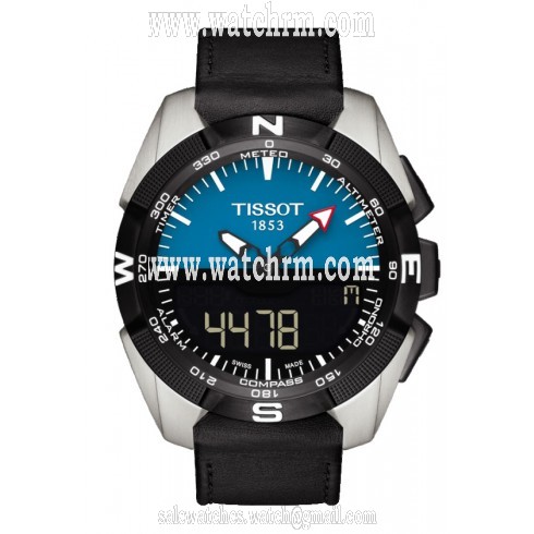 Tissot T-Touch Expert Solar Black Dial Black Leather Strap Men's Quartz 100 Meters Watch T0914204604100