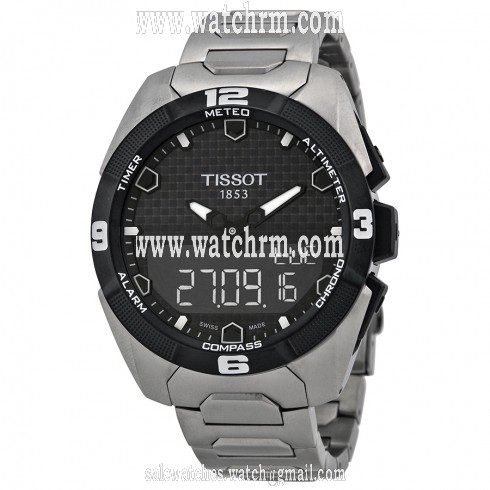 Tissot T-Touch Expert Solar Black Dial Titanium Men's Watch T0914204405100