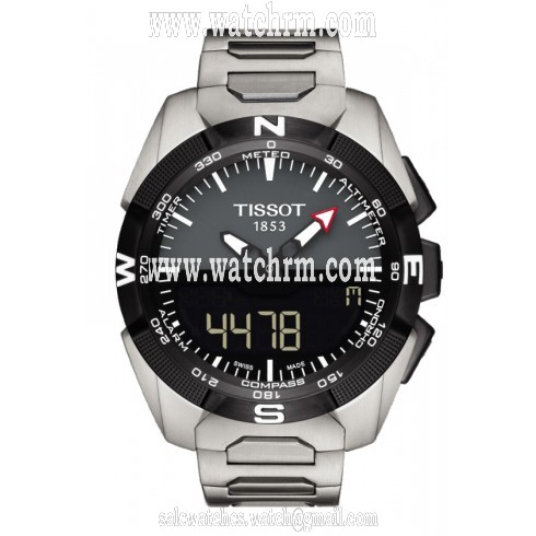 Tissot T-Touch Expert Solar Grey-Black Dial Titanium Band and Case Men's Sports Watch T0914204408100