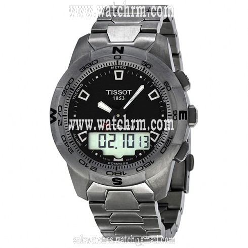 Tissot T-Touch II Black Dial Titanium Men's Watch T0474204405100