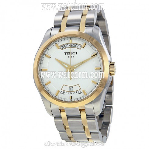 Tissot T-Trend Couturier  White Dial Two-tone Men's Watch T0354072201100