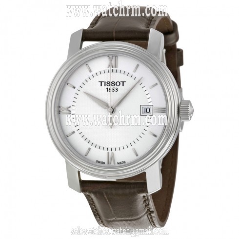 Tissot Bridgeport Quartz Silver Dial Brown Leather Men's Watch T0974101603800