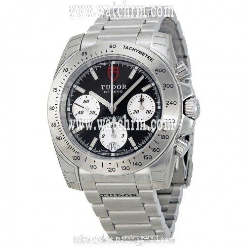 Tudor Chronograph Black Dial Stainless Steel Watch 20300-BKSSS
