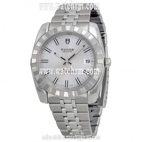 Tudor Date Classic Automatic Silver Dial Stainless Steel Men's Watch 21010-SVSSS