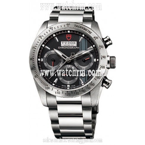 Tudor Fastrider Black Dial Chronograph Stainless Steel Men's Watch 42000-BKSSS
