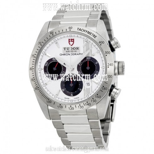 Tudor Fastrider Chronograph White Dial Stainless Steel Men's Watch 42000-WSSS