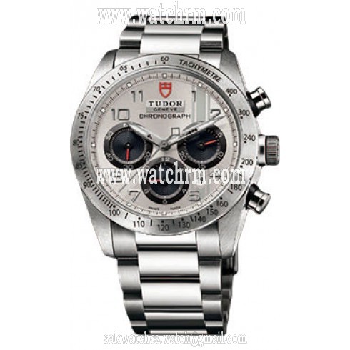 Tudor Fastrider Silver Dial Chronograph Stainless Steel Men's Watch 42000-SVASS