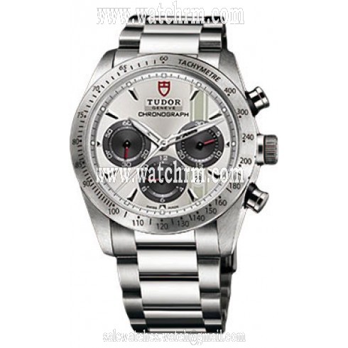 Tudor Fastrider Silver Dial Chronograph Stainless Steel Men's Watch 42000-SVSSS