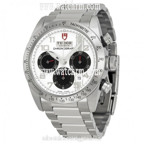 Tudor Fastrider White Dial Chronograph Stainless Steel Men's Watch 42000-WASS