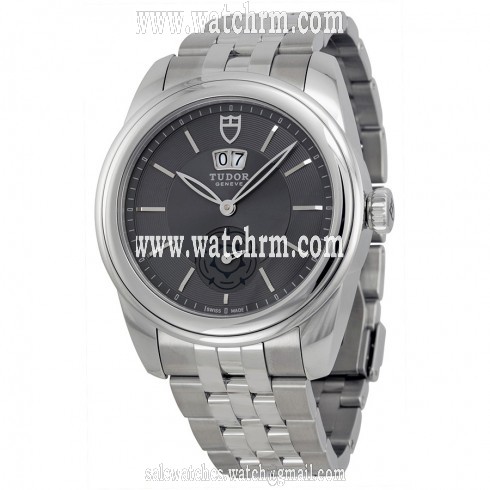 Tudor Glamour Mechanical Grey Dial Stainless Steel Watch 57000-GYSS