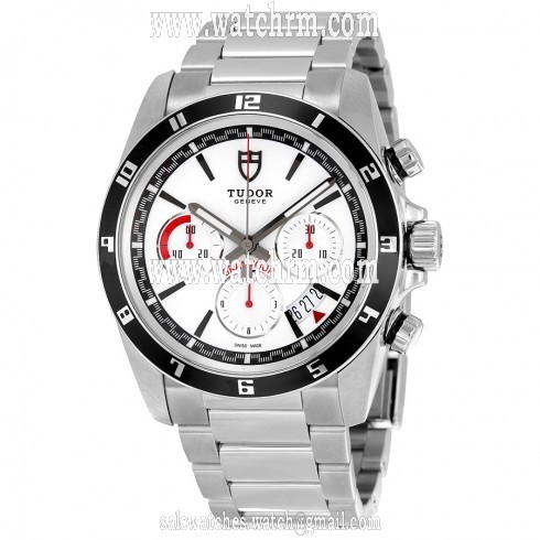 Tudor Grantour Chronograph Automatic White Dial Stainless Steel Men's Watch 20530N-WSSS