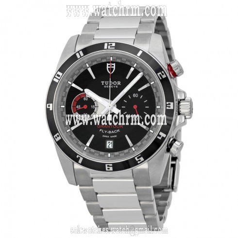 Tudor Grantour Flyback Black Dial Chronograph Men's Watch 20550N-BKSS