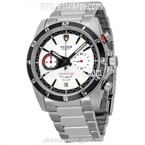 Tudor Grantour Fly-back White Dial Stainless Steel Men's Watch 20550N-WSS