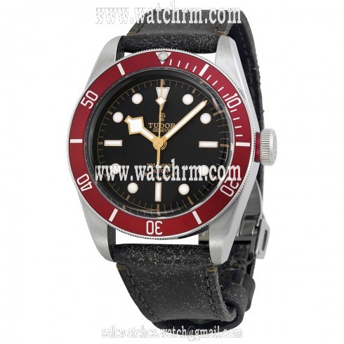 Tudor Heritage Black Bay Black Leather Men's Watch 79220R-BKLS