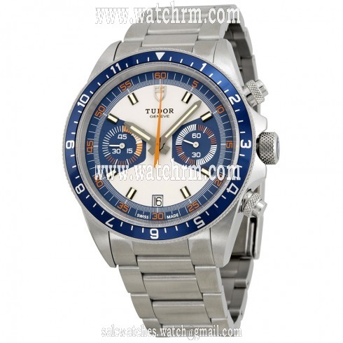 Tudor Heritage Chronograph Blue and Silver Dial Stainless Steel Men's Watch 70330B-95740