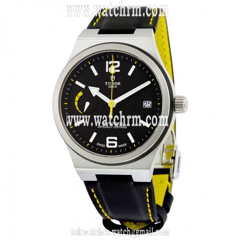 Tudor North Flag Automatic Black Dial Black Leather Men's Watch 91210NBKLS