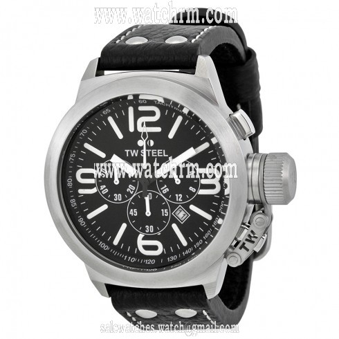TW Steel Canteen 45mm Black Dial Chronograph Men's Watch TW6R