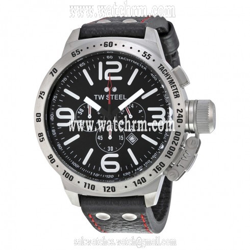 TW Steel Canteen 50mm Black Dial Chronograph Men's Watch TW11