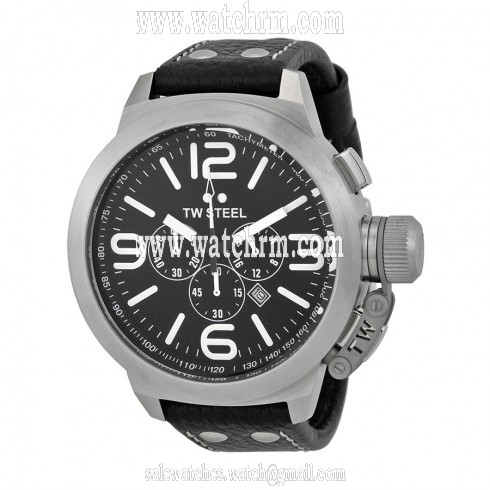 TW Steel Canteen 50mm Black Dial Chronograph Men's Watch TW4