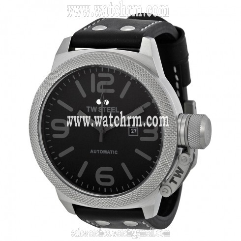 TW Steel Canteen Black Dial 50mm Men's Watch TWA201