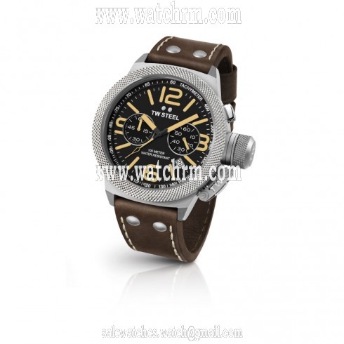 TW Steel Canteen Black Dial Men's Chronograph Watch CS33