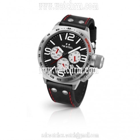TW Steel Canteen Black Dial Men's Chronograph Watch CS7