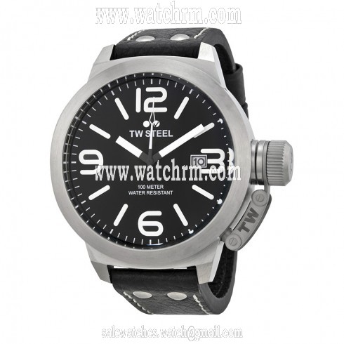 TW Steel Canteen Black Dial Stainless Steel Men's Watch TW22