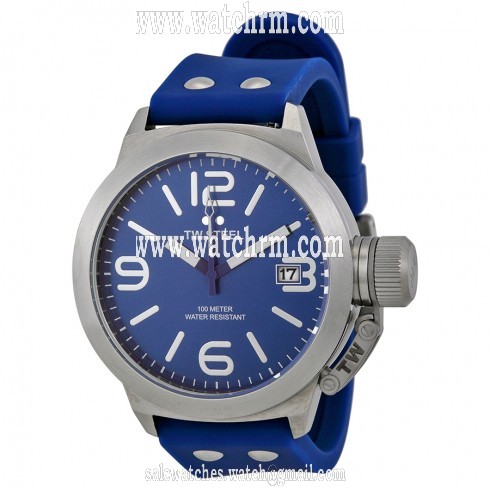 TW Steel Canteen Blue Dial Blue Silicone Men's Watch TW500