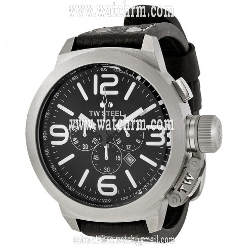 TW Steel Canteen Chronograph Black Dial Stainless Steel Men's Watch TW4