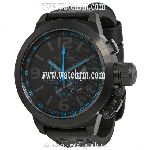 TW Steel Canteen Cool Black and Blue Chronograph 50mm Men's  Watch TW905
