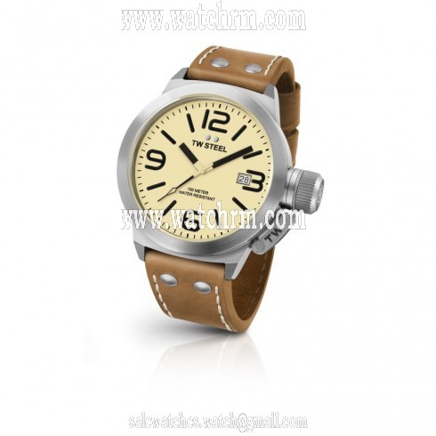 TW Steel Canteen Cream Dial Men's Casual Watch CS11